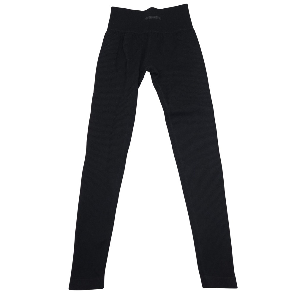 Nova Sport Black Seamless Ribbed Leggings Women Size Small High Waist‎ Athletic